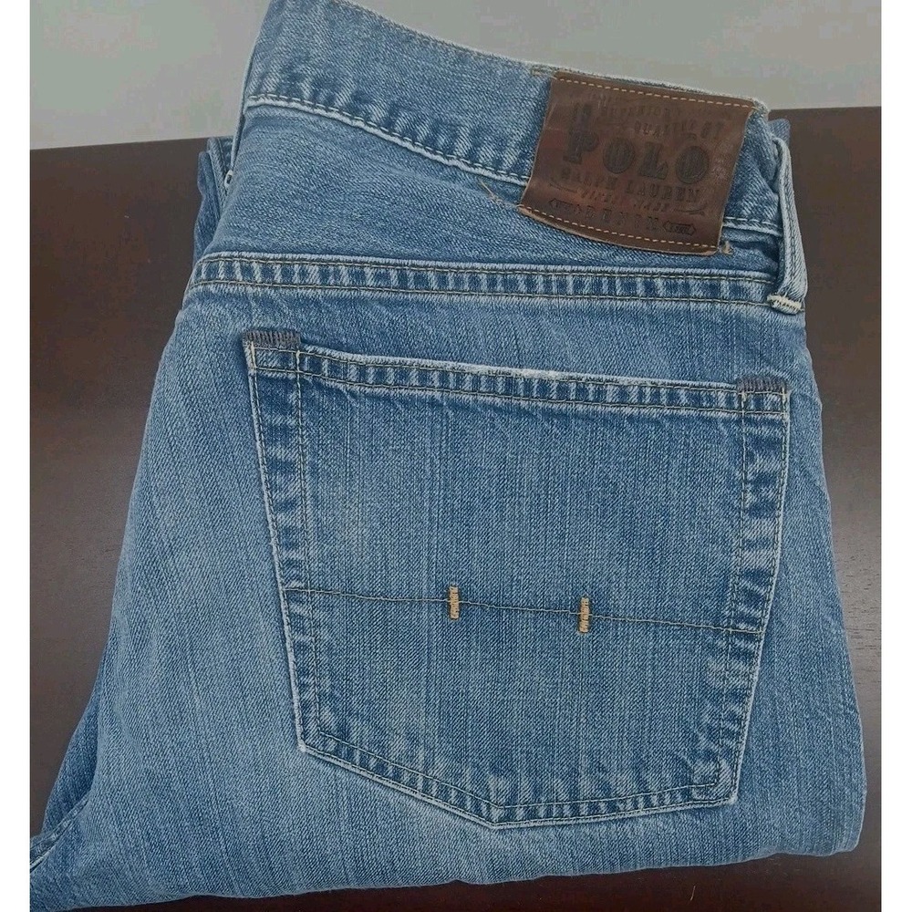 Vintage Ralph Lauren Polo Denim Classic Fit Straight Jeans 35x32 Preppy 90's